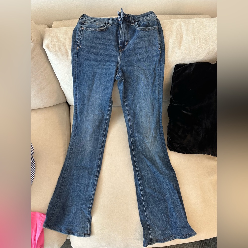 Zara Flare Jeans USA 4 Eur 36 Dark blue denim wash